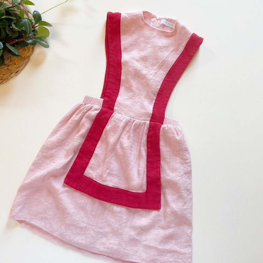 Take Note Pink Pinafore Dress | Size 8